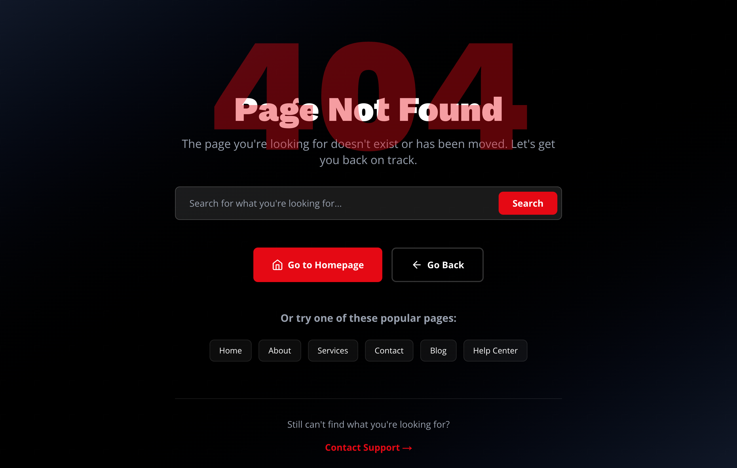 404 Error Page